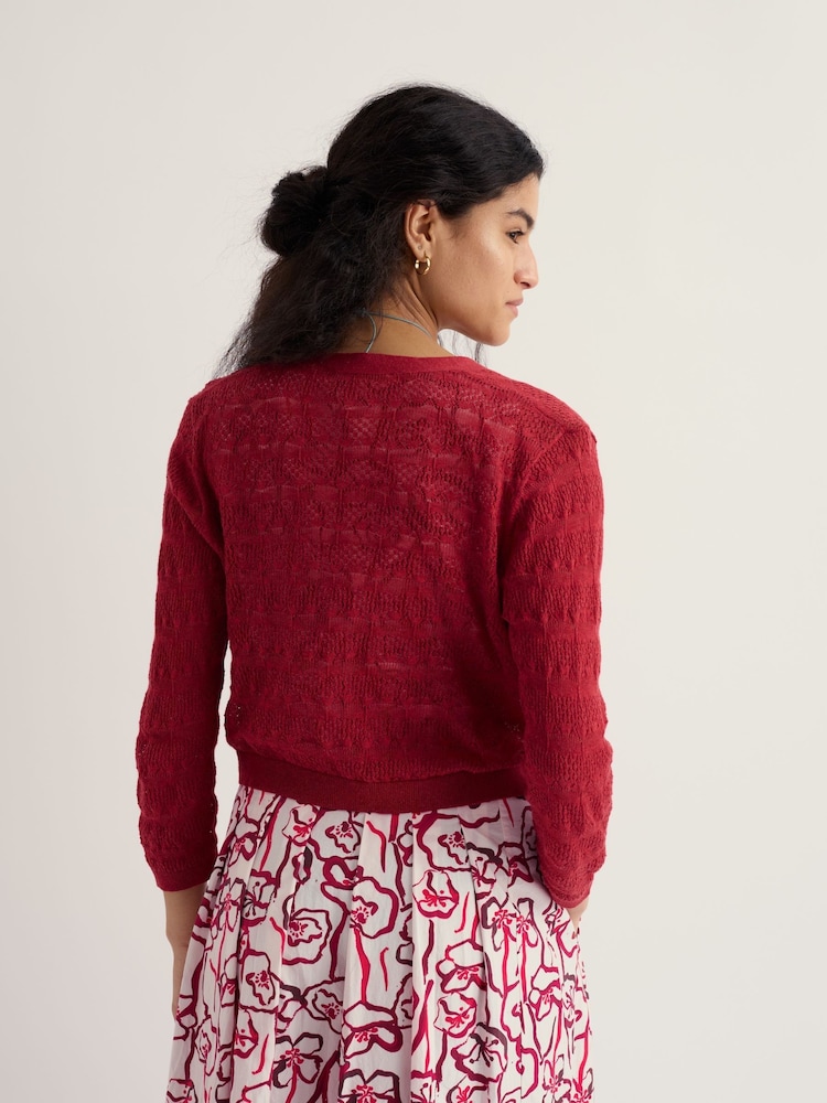 Seasalt Cornwall Red Sweet Day Cardigan - Image 2 of 5