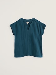 Seasalt Cornwall Blue Landscape Top - Image 4 of 5