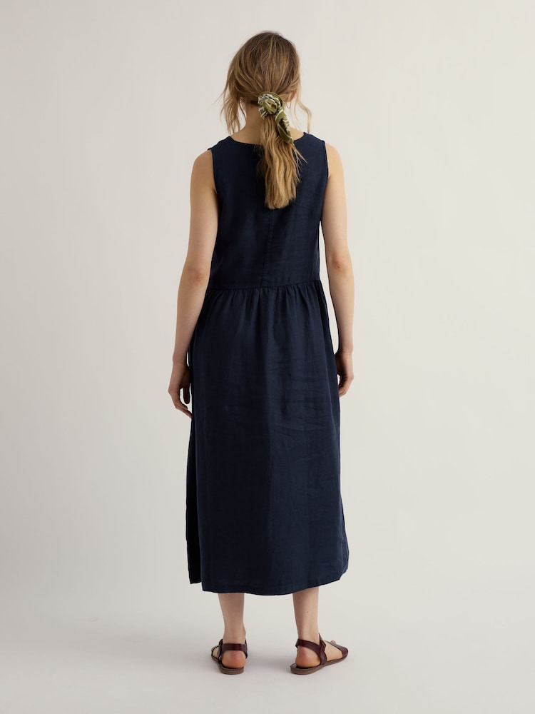 Seasalt Cornwall Blue Lowland Heather Dress - Image 2 of 4 Seasalt Cornwall Blue Lowland Heather Dress - Image 2 of 4