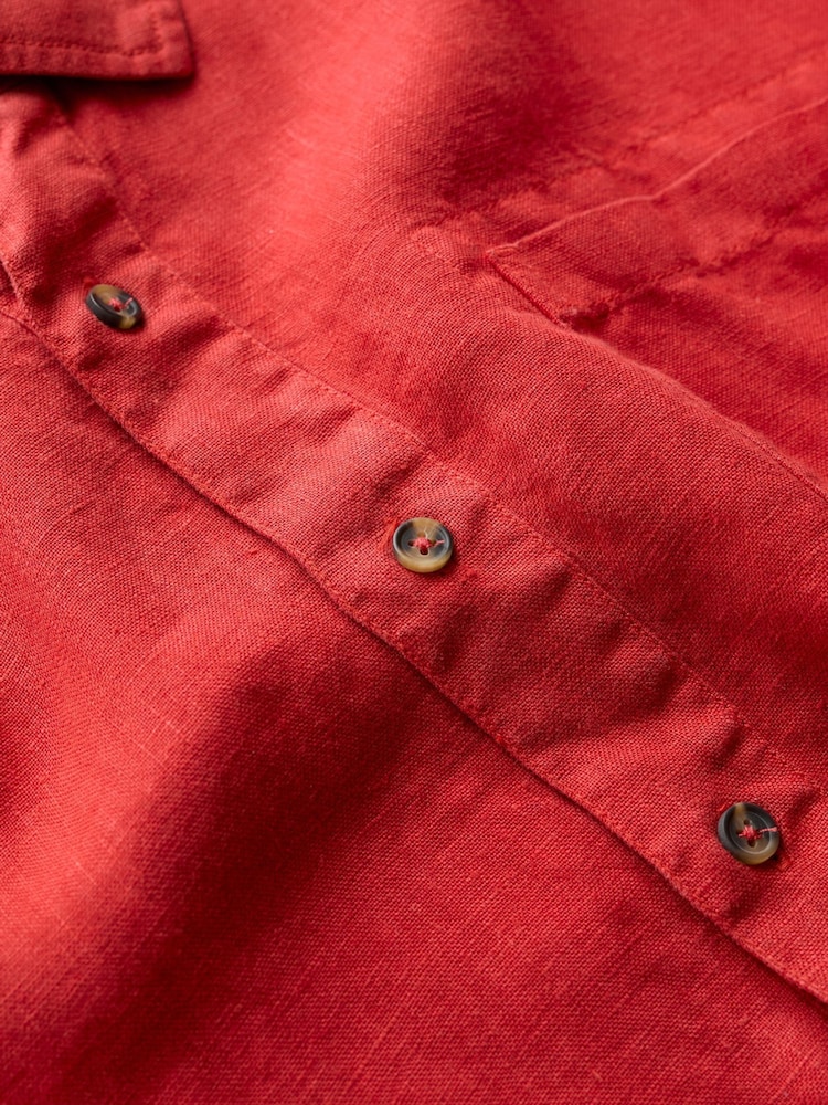Seasalt Cornwall Red Artist's Shirt - Image 5 of 5
