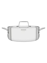 Tramontina Silver Grano 3-Ply Stainless Steel Casserole 24cm - Image 2 of 6
