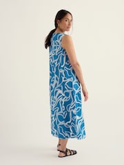 Seasalt Cornwall Blue Petite Cresting Waves Dress - Image 3 of 5