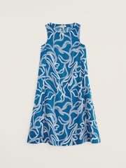 Seasalt Cornwall Blue Petite Cresting Waves Dress - Image 4 of 5