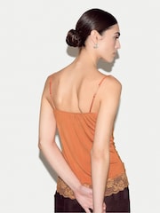 Jigsaw Orange Modal Lace Vest - Image 4 of 4