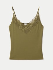 Jigsaw Pickle Green Modal Lace Camisole - Image 5 of 5