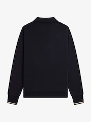 Svart - Fred Perry Half Zip Collared Sweatshirt - Bilde 5 av 5