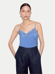 Jigsaw Ocean Blue Modal Lace Vest - Image 1 of 5