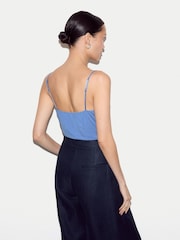 Jigsaw Ocean Blue Modal Lace Vest - Image 4 of 5