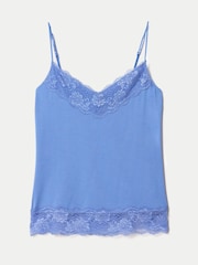 Jigsaw Ocean Blue Modal Lace Vest - Image 5 of 5