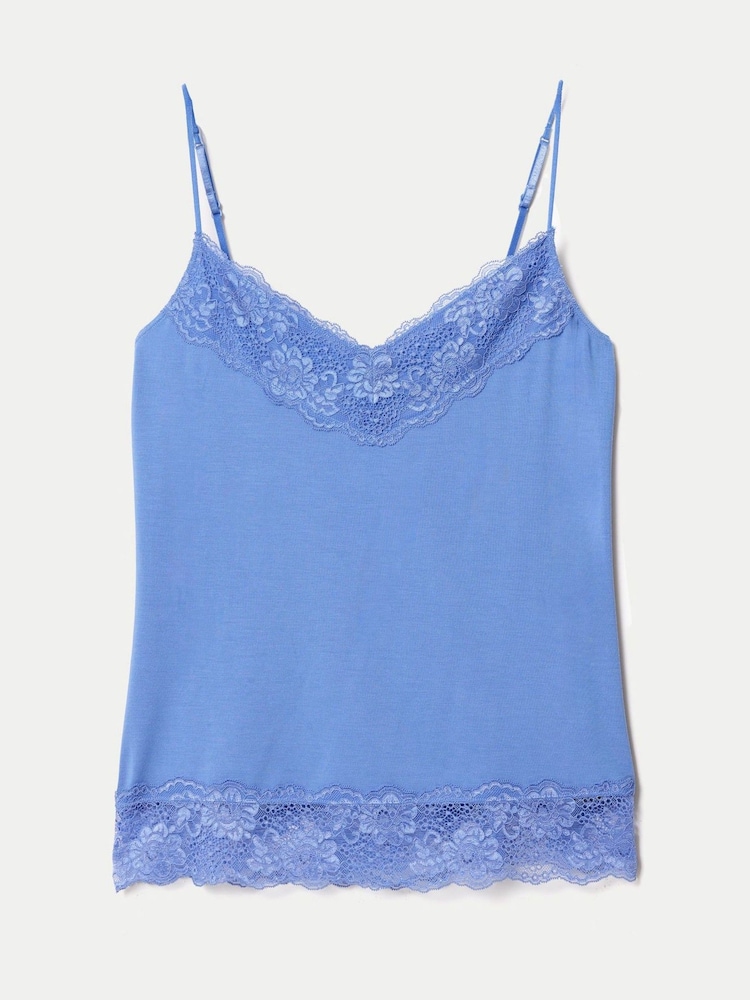 Jigsaw Ocean Blue Modal Lace Vest - Image 5 of 5 Jigsaw Ocean Blue Modal Lace Vest - Image 5 of 5