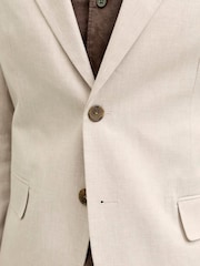 JACK & JONES White Linen Blend Blazer - Image 4 of 5