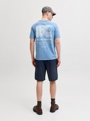 JACK & JONES Blue Relaxed Fit Linen Blend Shorts - Image 3 of 6
