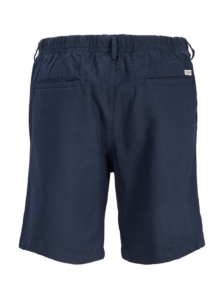 JACK & JONES Blue Relaxed Fit Linen Blend Shorts - Image 6 of 6 JACK & JONES Blue Relaxed Fit Linen Blend Shorts - Image 6 of 6