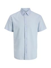 JACK & JONES Blue Linen Blend Short Sleeve Shirt - Image 7 of 7