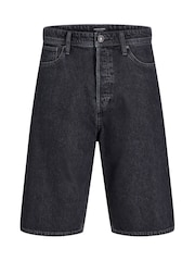 JACK & JONES Black Ron Fit Denim Shorts - Image 4 of 7
