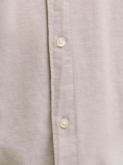 JACK & JONES Brown Linen Blend Short Sleeve Shirt - Image 5 of 7
