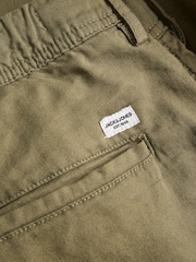 JACK & JONES Green Relaxed Fit Linen Blend Kane Trousers - Image 10 of 10
