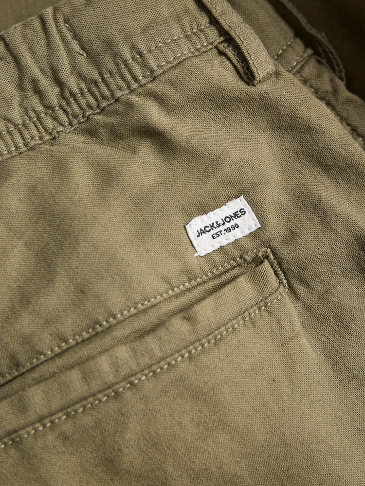 JACK & JONES Green Relaxed Fit Linen Blend Kane Trousers - Image 10 of 10 JACK & JONES Green Relaxed Fit Linen Blend Kane Trousers - Image 10 of 10