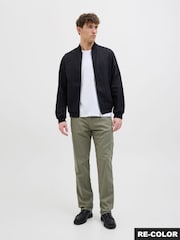 JACK & JONES Green Relaxed Fit Linen Blend Trousers - Image 5 of 8