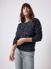 SCAMP & DUDE Blue Jaguar Printed Knitted Jumper - Image 1 of 5