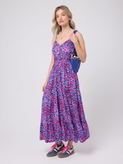 SCAMP & DUDE Paradise Cheetah Pintuck Midi Sundress - Image 5 of 5