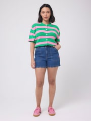 SCAMP & DUDE Blue Denim Scallop Shorts - Image 1 of 4