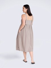 Animal Brown Linen Midi Dress - Image 2 of 4
