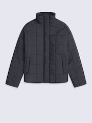 Animal Black Nina Grid Quilt Padded Jacket - Image 2 of 5