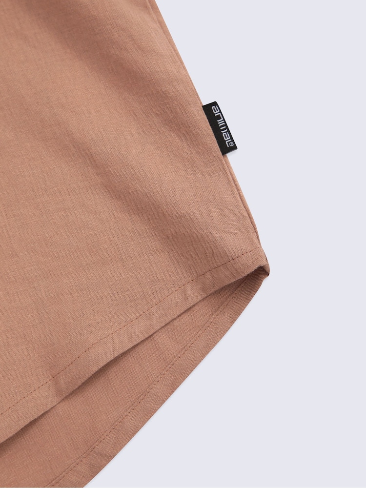 Animal Brown Nova Linen Shirt - Image 4 of 4