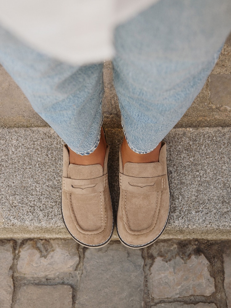 Beige Suede - Linzi Invested Mule Loafers - Image 6 of 6