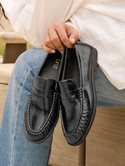 Linzi Black Patent Belmont Ruched Loafers - Image 2 of 6