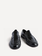 Linzi Black Patent Belmont Ruched Loafers - Image 4 of 6
