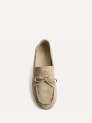 Linzi Taupe Suede Relevant Boat Style Loafers - Image 5 of 6