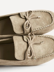 Linzi Taupe Suede Relevant Boat Style Loafers - Image 6 of 6