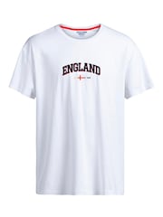 JACK & JONES White England World Cup Football T-Shirt - Image 3 of 3