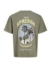 JACK & JONES Green City Photo Back Graphic Print T-Shirt - Image 7 of 7