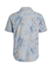 JACK & JONES Blue Short Sleeve Printed Shirt - Image 7 of 7