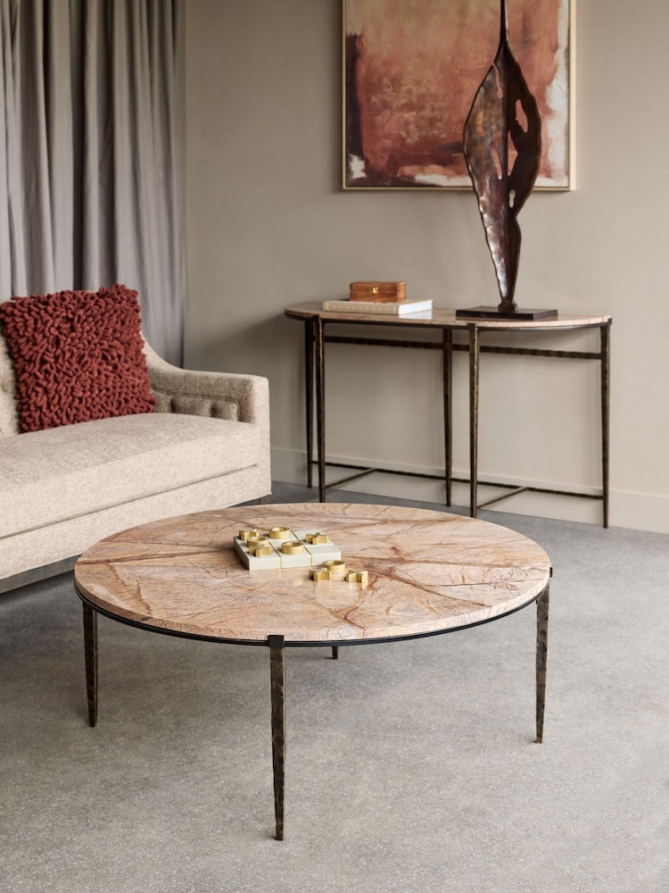 Libra Interiors Forest Brown Marble Leo Coffee Table - Image 1 of 3