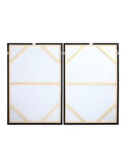 Libra Interiors Taupe Black Impasto Brushstrokes Taupe Set of 2 Framed Canvas Wall Art - Image 3 of 5