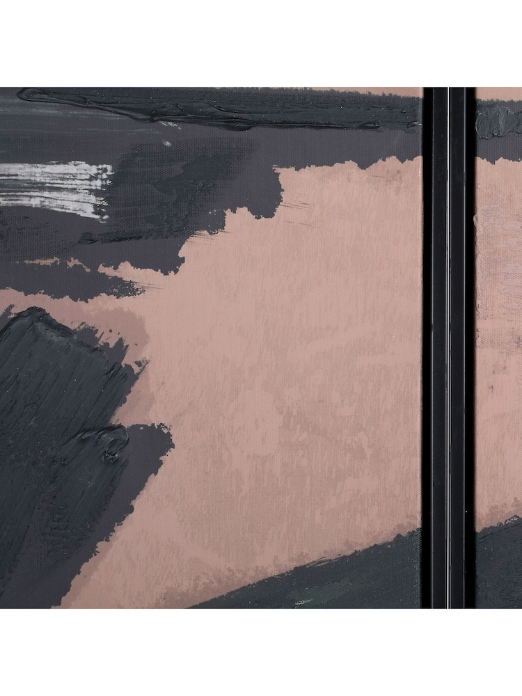 Libra Interiors Taupe Black Impasto Brushstrokes Taupe Set of 2 Framed Canvas Wall Art - Image 5 of 5 Libra Interiors Taupe Black Impasto Brushstrokes Taupe Set of 2 Framed Canvas Wall Art - Image 5 of 5