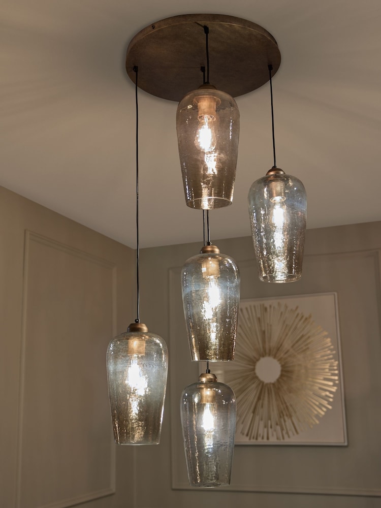 Libra Interiors Brown Belgrove 5 Light Cluster Pendant - Image 1 of 5