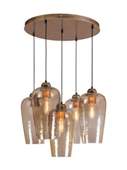 Libra Interiors Brown Belgrove 5 Light Cluster Pendant - Image 2 of 5
