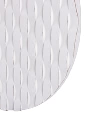 Libra Interiors Antique White Woven Geometric Wall Art 90x90cm - Image 6 of 7