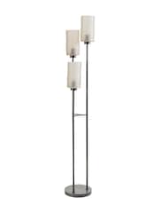 Libra Interiors Black Trivia 3 Light Floor Glass Lamp - Image 2 of 5