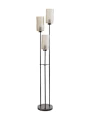 Libra Interiors Black Trivia 3 Light Floor Glass Lamp - Image 3 of 5