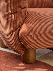 MADE.COM Nutmeg Orange Corduroy Jude Accent Chair - Image 5 of 5