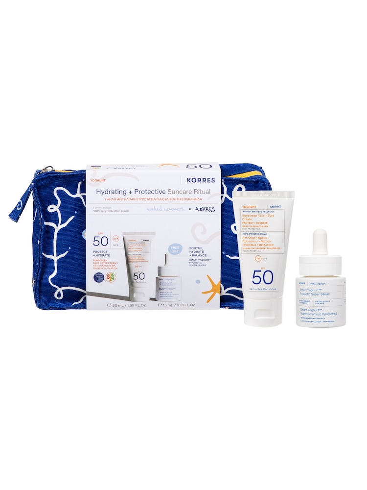 Korres Naked Summers x Korres Yoghurt Sunscreen  SPF 50 50ml   Smart Yoghurt Super Serum 15ml - Image 1 of 5