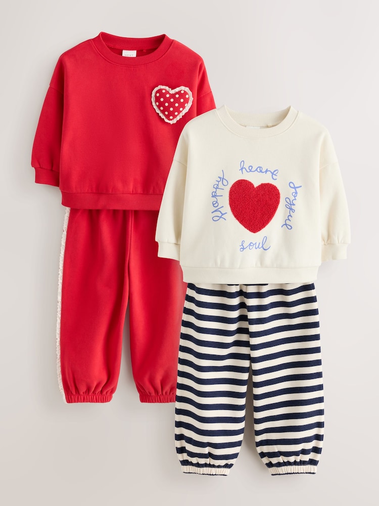 Red Sweatshirt and Barrel Trousers Set 2 Pack (3mths-7yrs) - Image 1 of 7 Red Sweatshirt and Barrel Trousers Set 2 Pack (3mths-7yrs) - Image 1 of 7