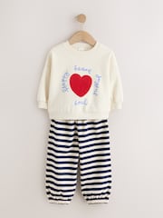 Red Sweatshirt and Barrel Trousers Set 2 Pack (3mths-7yrs) - Image 2 of 7