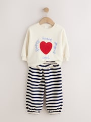 Red Sweatshirt and Barrel Trousers Set 2 Pack (3mths-7yrs) - Image 3 of 7